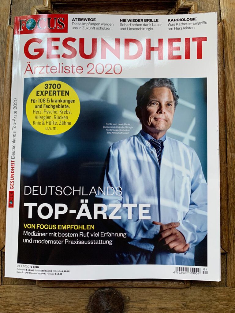 Magazin Focus Gesundheit mit einem Arzt im weißen Kittel auf dem Titelbild